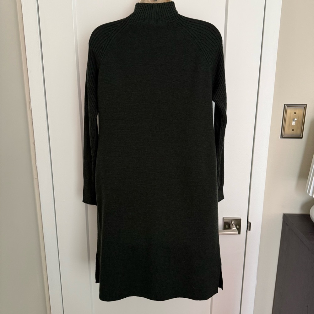 Ann Mashburn - Hadley Milano-Stitch Dress - Bottle Green Extra Fine Merino Wool - Picture 11 of 15